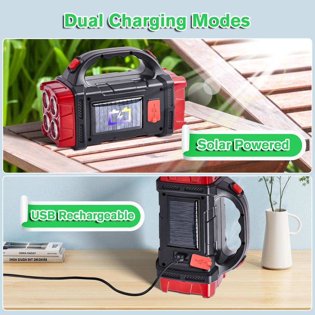 Dual Charging LED Torch – Solar & USB