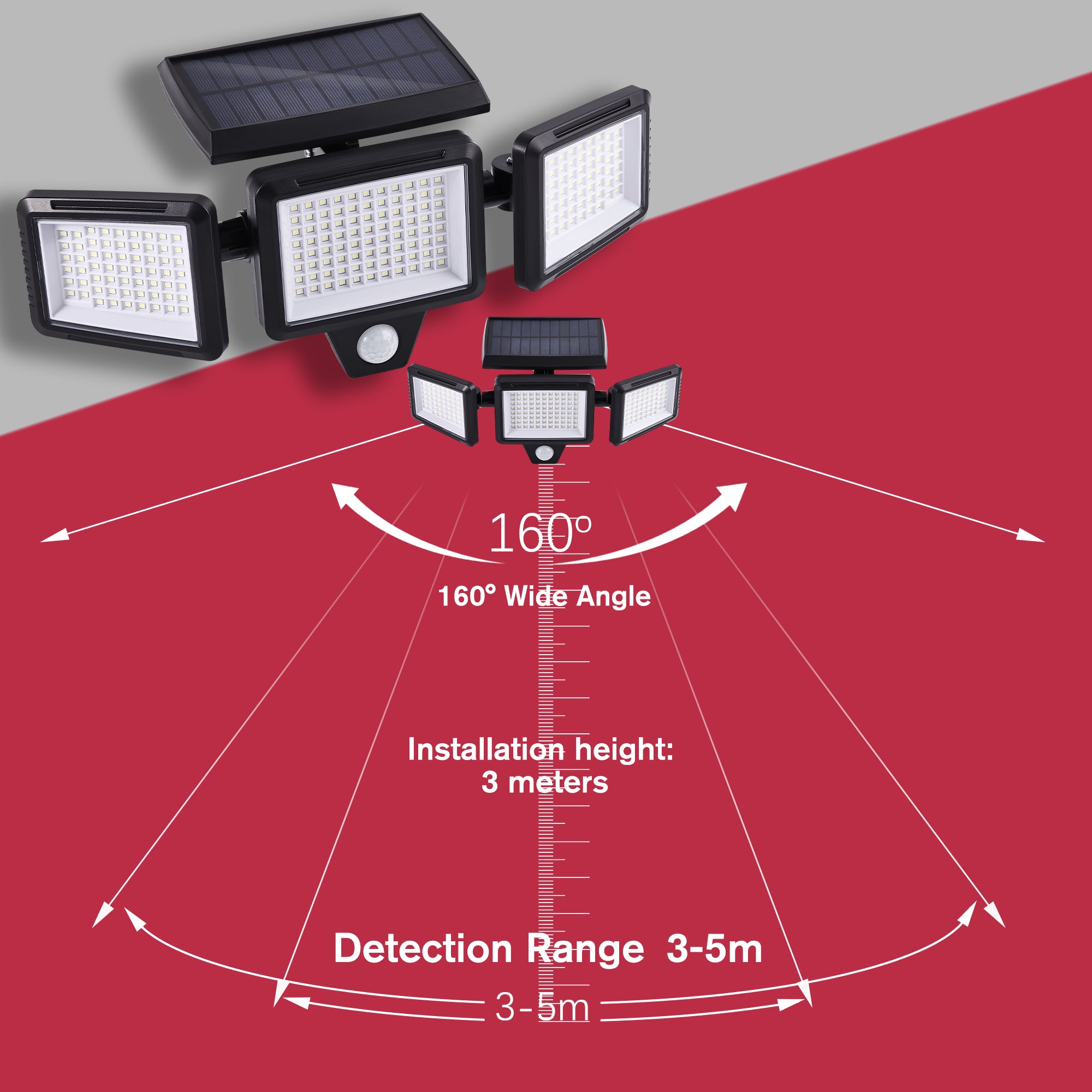 210LED Solar Powered Security Light