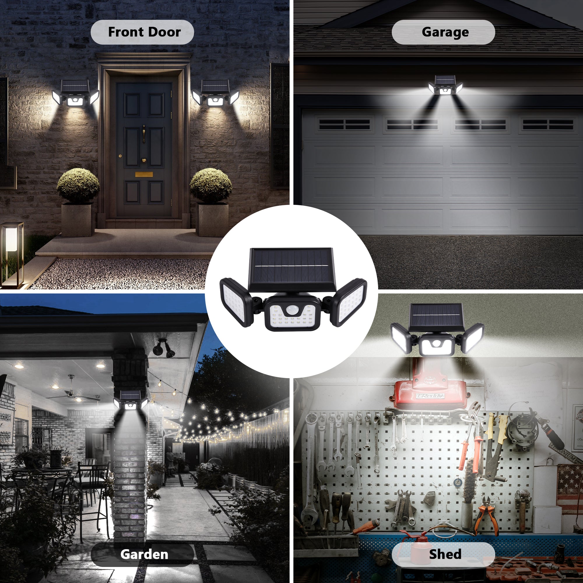 74LED Solar Powered Security Light